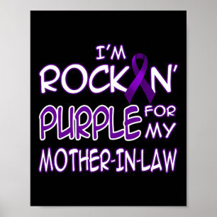 Póster Epilepsia Awareness Rockin' Púrpura Cinta para Mol