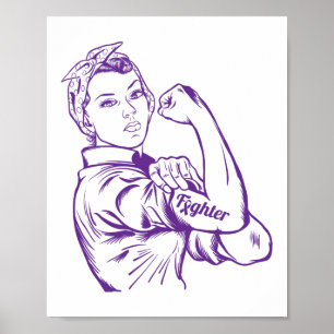 Póster Epilepsia Awareness Rosie Riveter Fighbon