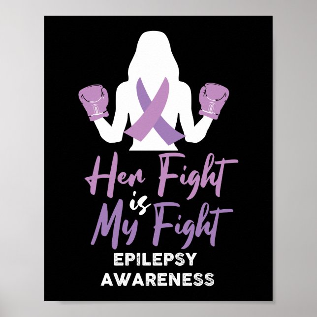 Póster Epilepsia Awareness Su Lucha Es Mi Cinta De Lucha (Frente)