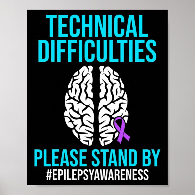 Póster Epilepsia Awareness Technical Epileptic Warrior Su (Frente)