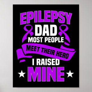 Póster Epilepsia Cinta de Conciencia Papelera Trastorno d