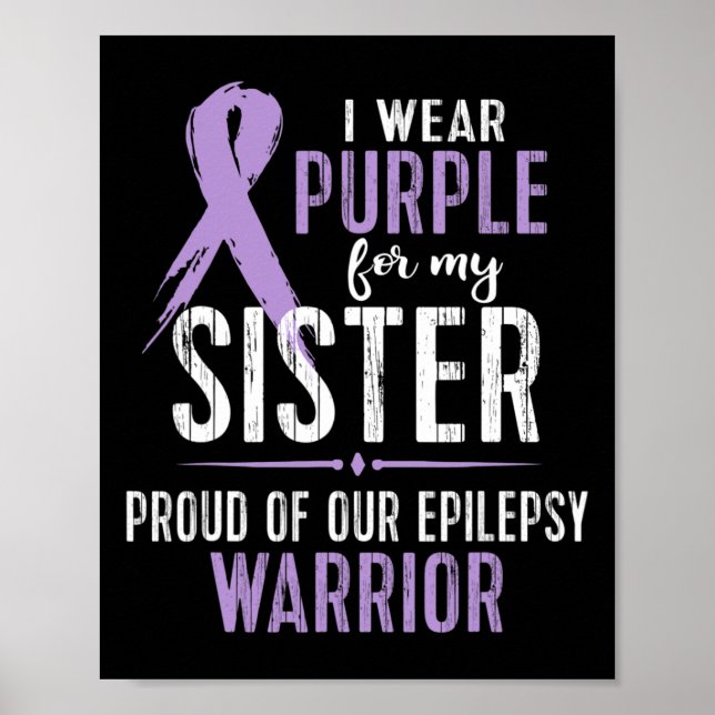 Póster Epilepsia Conciencia a mi hermana Guerrera Tee (Frente)