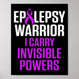 Póster Epilepsia Conciencia Carry Epileptic Warrier Survi