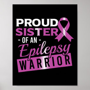 Póster Epilepsia Conciencia Púrpura Orgullosa Hermana de 