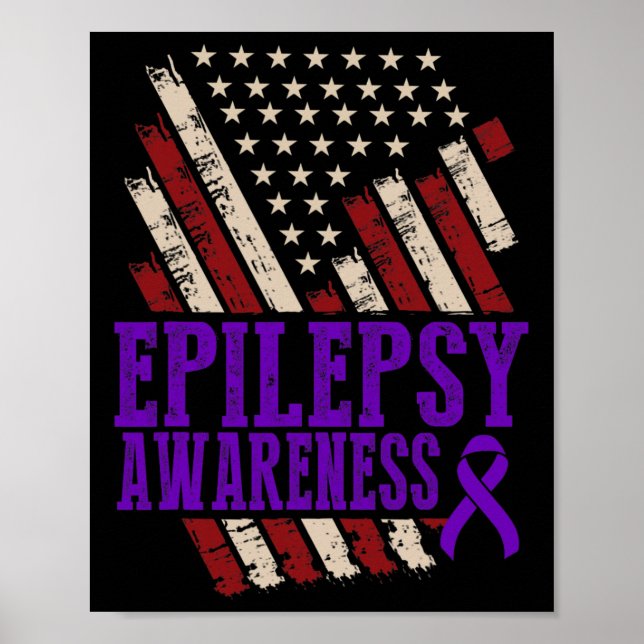 Póster Epilepsia Conciencia Sobreviviente de Guerrero Epi (Frente)