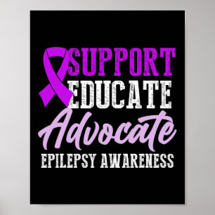 Póster Epilepsia Conciencia Sobreviviente de Guerrero Epi