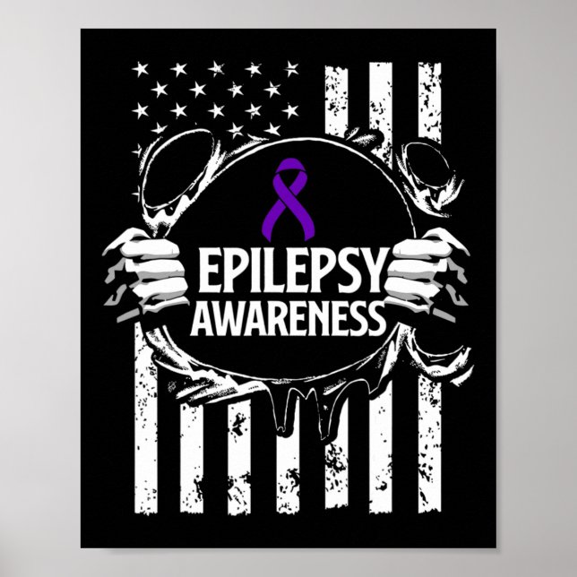 Póster Epilepsia Conciencia Sobreviviente de Guerrero Epi (Frente)