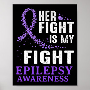 Póster Epilepsia de lucha Conciencia Cinta púrpura Epilep