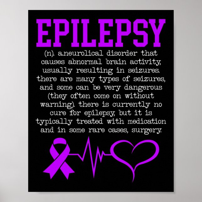 Póster Epilepsia de Lucha contra la Epilepsia Epiléptica  (Frente)