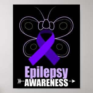Póster Epilepsia de mariposa Cinta Epilepsia Awaren