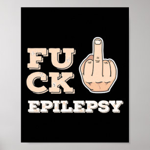 Póster Epilepsia de Pie - Conciencia del guerrero luchado