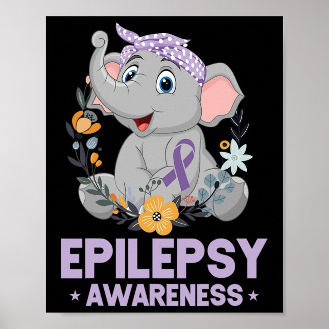 Póster Epilepsia divertida Conciencia Flor Cinta de Flore (Frente)
