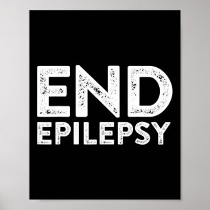 Póster Epilepsia final Epilepsia Conciencia Cinta púrpura