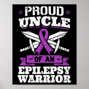 Póster Epilepsia Guerrero Tío Epiléptico Trastorno De Con