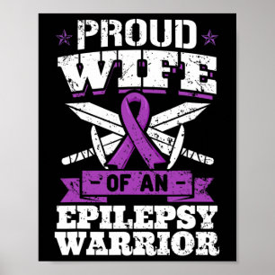 Póster Epilepsia Mujer Guerrera Esposa Epiléptica Trastor