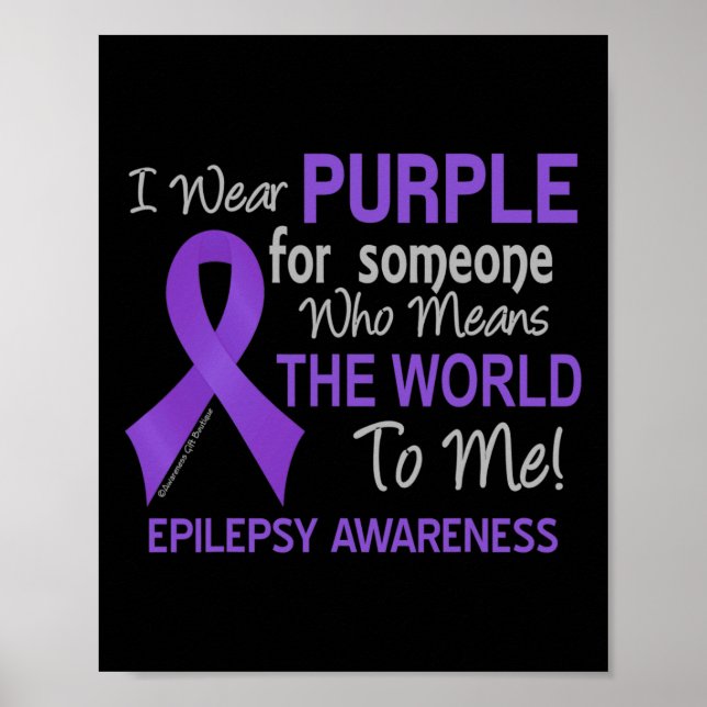 Póster Epilepsia Para Alguien Que Significa El Mundo Para (Frente)