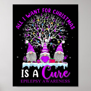 Póster Epilepsia Sensibilización Ornamento Árbol Gnomes d