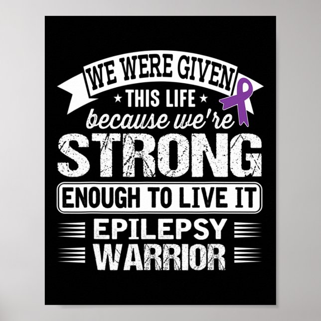 Póster Epilepsia Warrior Awareness (Frente)