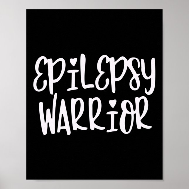Póster Epilepsia Warrior Epilepsia Conciencia (Frente)