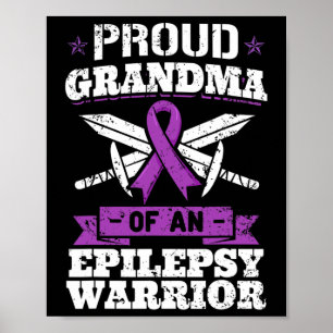 Póster Epilepsia Warrior Grandma Epileptic Seizade Disord