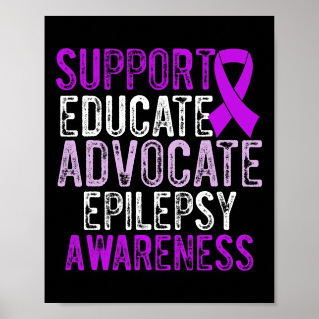 Póster Epilepsy Awareness Epileptic Warrior Survivor 10  (Frente)