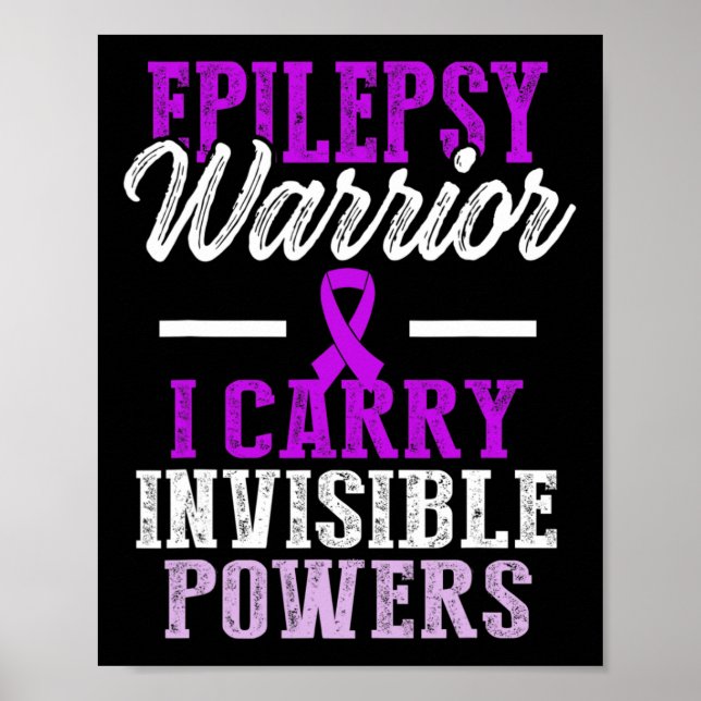 Póster Epilepsy Awareness Epileptic Warrior Survivor 11  (Frente)