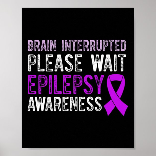 Póster Epilepsy Awareness Epileptic Warrior Survivor 9  (Frente)