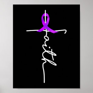 Póster Epilepsy Awareness Faibon Ribbon