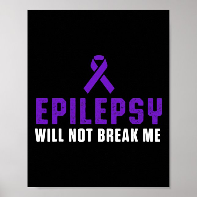 Póster Epilepsy Awareness Fun Therapists Epileptic Warrio (Frente)
