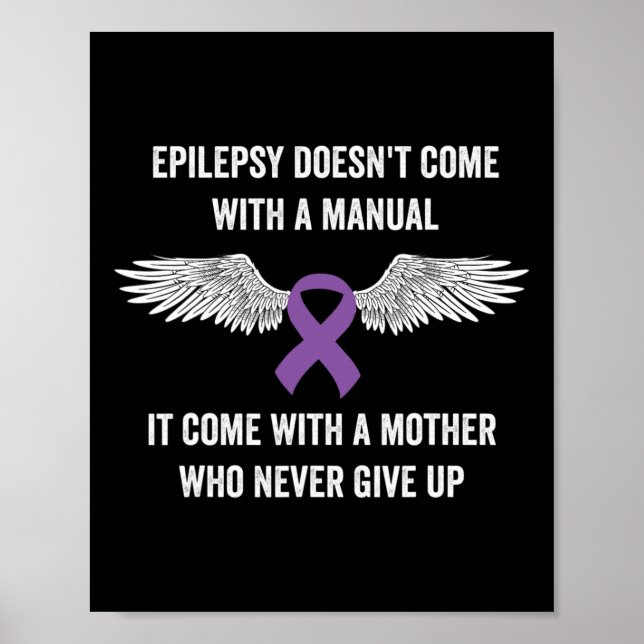 Póster Epilepsy Awareness Purple Ribbon - Epilepsy Awaren (Frente)