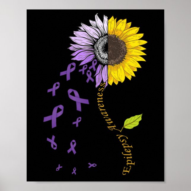 Póster Epilepsy Awareness Sunflower  (Frente)