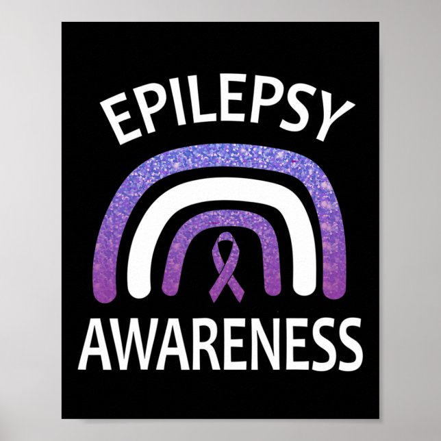 Póster Epilepsy Awareness Survivor And Warrior Support  (Frente)