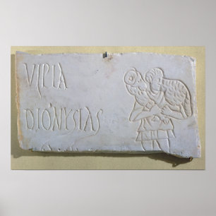 Póster Epitaph con un alivio del Buen Pastor