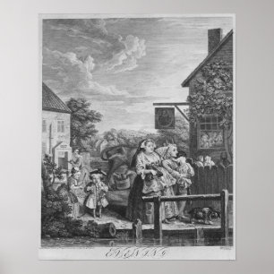 Póster Épocas del día, tarde, 1738