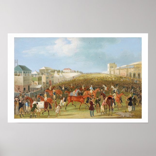 Póster Epsom Races: La carrera pasada (petróleo en lienzo (Frente)