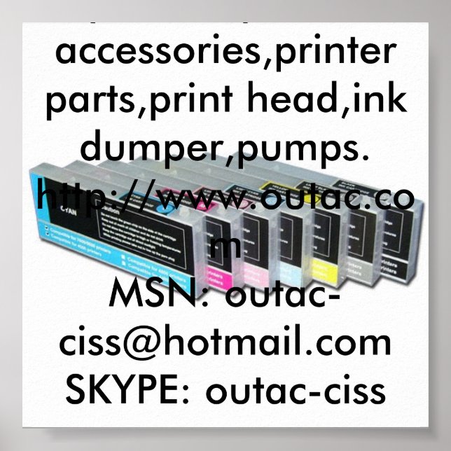 Póster Epson 4450,Epson 4880 Cartucho rellenado, etc. (Frente)