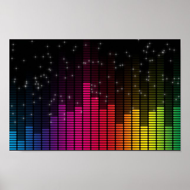 Póster Equalizer Disco Lights Music Volume (Frente)