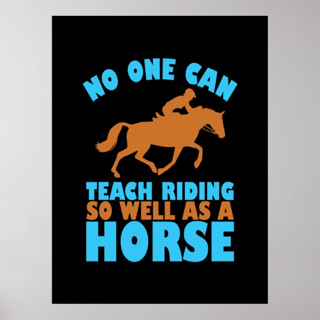 Póster Equestrian Gift | No One Can Teach Riding (Frente)