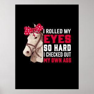 Póster Equestrian Gift   Rolled My Eyes So Hard