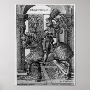 Póster Equestrian portrait of Maximilian I  c.1508