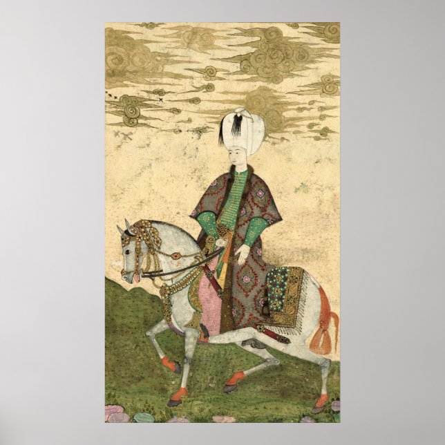 Póster Equestrian portrait of Sultan Osman II  1618 (Frente)