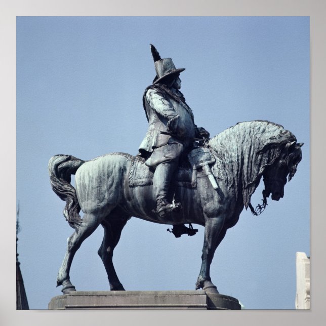 Póster Equestrian statue of Charles Gustav X , (Frente)