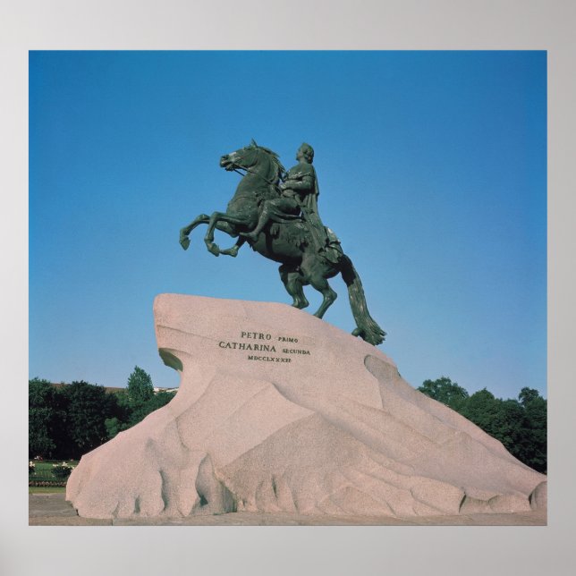 Póster Equestrian statue of Peter I  the Great, 1782 (Frente)