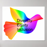 Equidad de diversidad Inclusión con paloma de paz