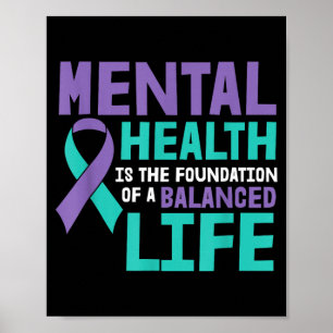 Póster Equilibrar la vida Conciencia de salud mental Prev