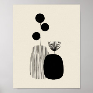 Póster Equilibrio Botánico – Ilustración de Jarrón Minima