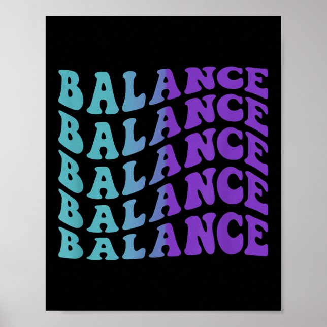 Póster Equilibrio, conciencia de la salud mental (Frente)