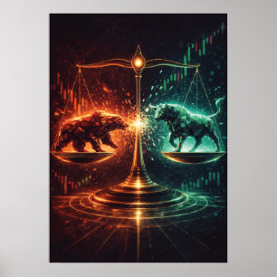 Póster Equilibrio de Mercado, Trading Intradiario, Geomet