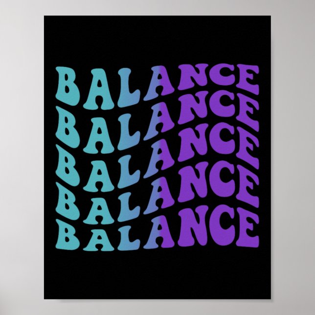 Póster Equilibrio Prevención del Suicidio Conciencia sobr (Frente)