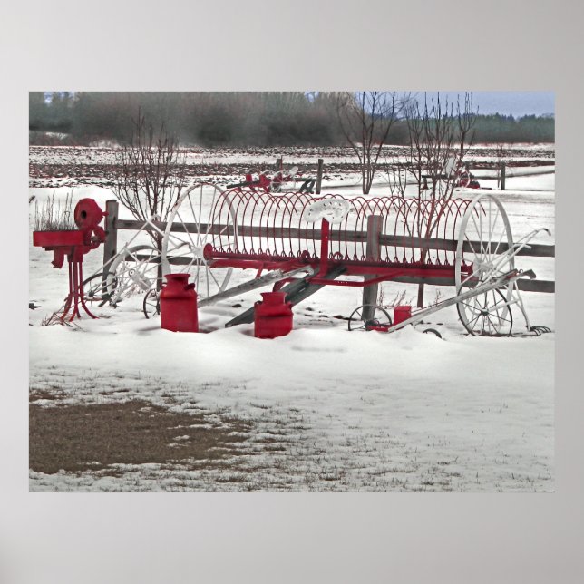 Póster Equipamiento de granja vintage (Frente)